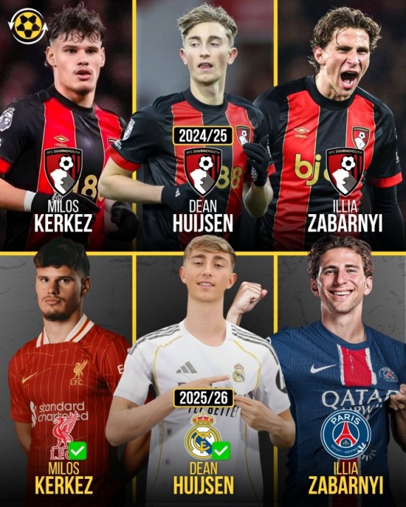 三大后卫被挖！伯恩茅斯内部人士：皇马&巴黎&利物浦出的钱太多了